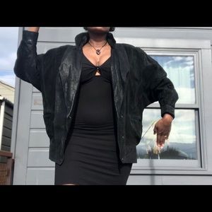 vintage suede dolman sleeved med-large coat